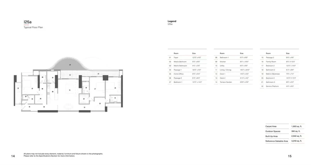 TEDBTW Floor Plan l25a (3BHK) TEDBTW Floor Plan l25a (3BHK)