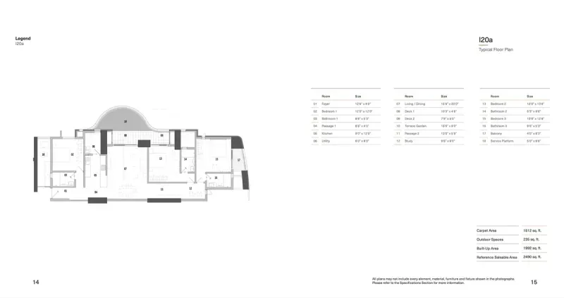TEDBTW Floor Plan l20 a (3BHK)