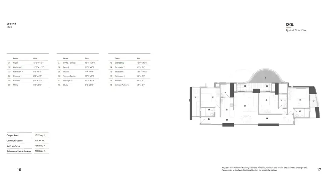 TEDBTW Floor Plan l20b (3BHK)